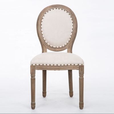 Antique Design Europe Vantage Indoor Solid Wood Round Cane Rattan Back Dining Chair for Traditional Style in Europe
