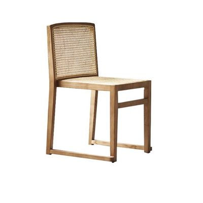 Stacked Rattan Dining Chair Custom Wood Armless Chair for Dining Room W49CM*D42.5CM*H80CM