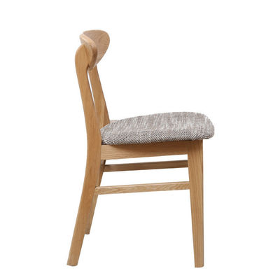 Nordic Modern Solid Wood Dining Chair with Leather Upholstered Seat and Backrest