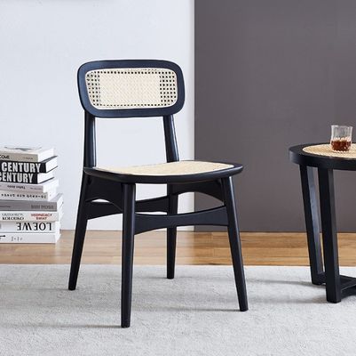 Modern Design Nordic Practical Solid Wood Chair Rattan Dining Chair for Restaurant
