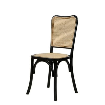 Modern Wooden Rattan Back Dining Chair for Classic and Comfortable Seating