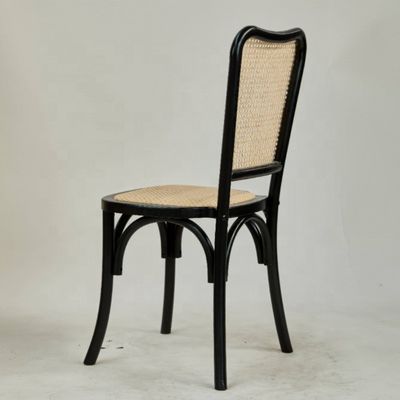 Modern Wooden Rattan Back Dining Chair for Classic and Comfortable Seating