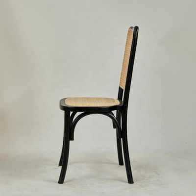 Modern Wooden Rattan Back Dining Chair for Classic and Comfortable Seating