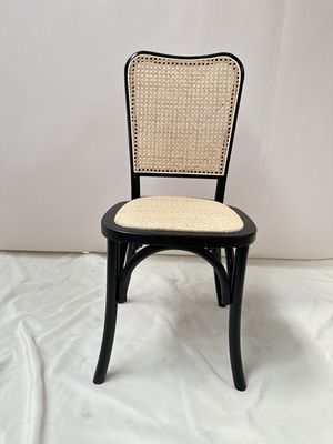Modern Wooden Rattan Back Dining Chair for Classic and Comfortable Seating