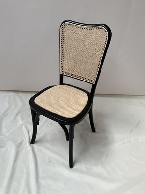 Modern Wooden Rattan Back Dining Chair for Classic and Comfortable Seating