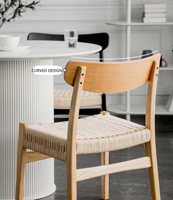 Customized Dining Room Furniture Nordic Wood Dining Chair Rattan Chair