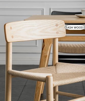 Customized Dining Room Furniture Nordic Wood Dining Chair Rattan Chair