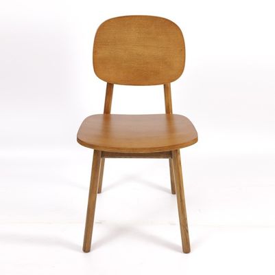 Rubber Wood Nordic Restaurant Chair Exquisite Wooden Chairs for Modern Dining Room