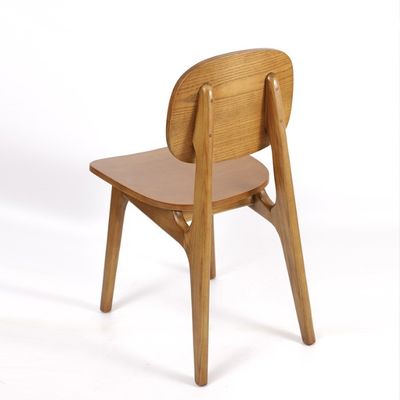 Rubber Wood Nordic Restaurant Chair Exquisite Wooden Chairs for Modern Dining Room