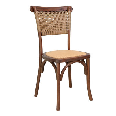 Dining Room Furniture Modern Natural Design Solid Wood Rattan Banquet Chairs