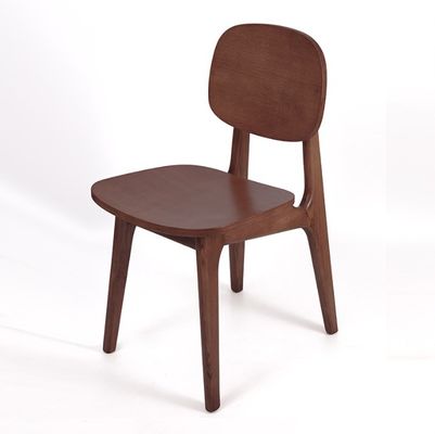 Rubber Wood Nordic Restaurant Chair Exquisite Wooden Chairs for Modern Dining Room