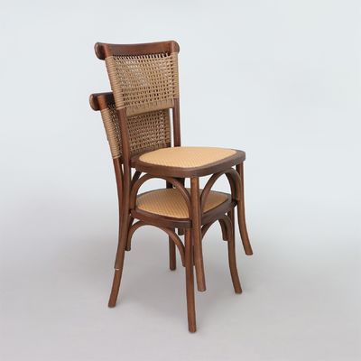 Dining Room Furniture Modern Natural Design Solid Wood Rattan Banquet Chairs