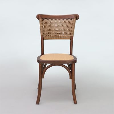 Dining Room Furniture Modern Natural Design Solid Wood Rattan Banquet Chairs