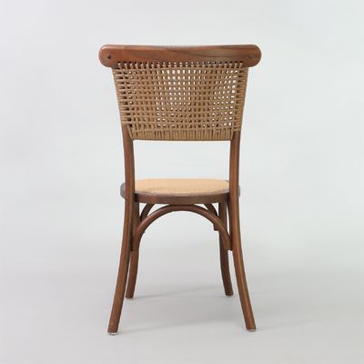 Dining Room Furniture Modern Natural Design Solid Wood Rattan Banquet Chairs