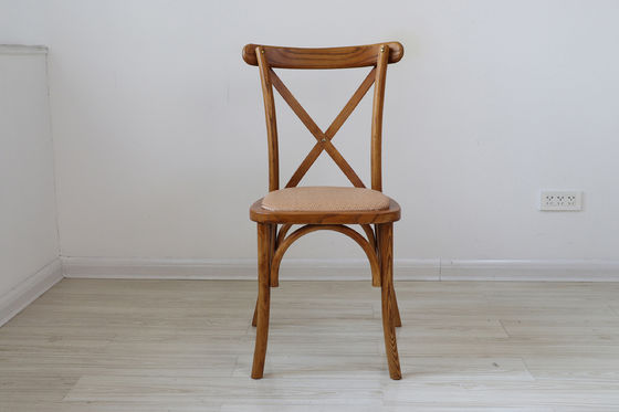 Mail Packing Wooden X Cross Back Chairs for Antique Design in Restaurants and Weddings