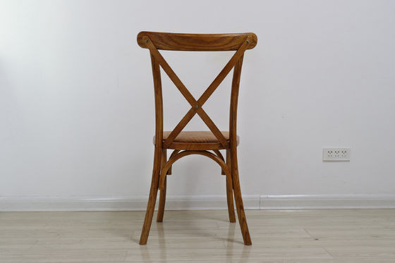Mail Packing Wooden X Cross Back Chairs for Antique Design in Restaurants and Weddings