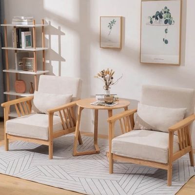 Modern Solid Wood Armchair The Perfect Combination of Style and Comfort for Your Living Room