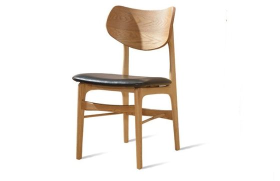 Classical Nordic Restaurant Chair W48cm*D50cm*82cm with Burlywood/Brown Upholstered Wooden Chairs