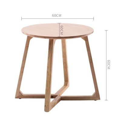 Cross-Legs Wood Coffee Table Side Table Modern Design Style in Burlywood/Walnut Color