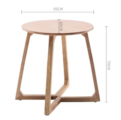 Cross-Legs Wood Coffee Table Side Table Modern Design Style in Burlywood/Walnut Color