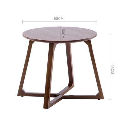 Cross-Legs Wood Coffee Table Side Table Modern Design Style in Burlywood/Walnut Color