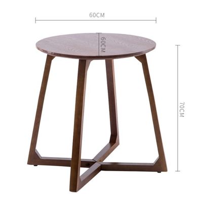 Cross-Legs Wood Coffee Table Side Table Modern Design Style in Burlywood/Walnut Color