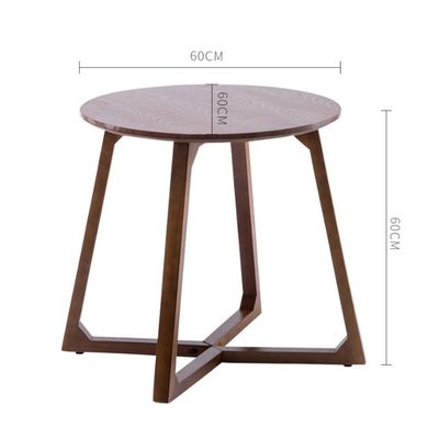 Cross-Legs Wood Coffee Table Side Table Modern Design Style in Burlywood/Walnut Color