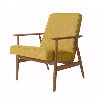 Modern Living Room Furniture Wooden Rocking Sofa Armchair with Fabric Velvet Seat