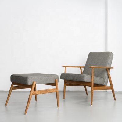 Modern Living Room Furniture Wooden Rocking Sofa Armchair with Fabric Velvet Seat