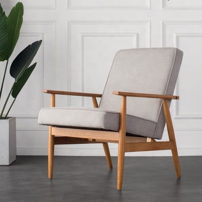 Modern Living Room Furniture Wooden Rocking Sofa Armchair with Fabric Velvet Seat