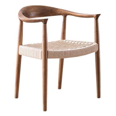 Modern Design Style Nordic Light Luxury Stackable Solid Wood Dining Chair for Villa