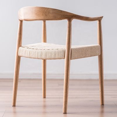 Modern Design Style Nordic Light Luxury Stackable Solid Wood Dining Chair for Villa