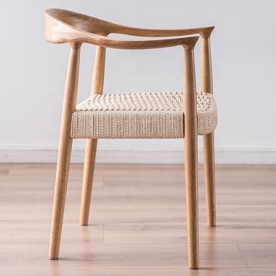 Modern Design Style Nordic Light Luxury Stackable Solid Wood Dining Chair for Villa