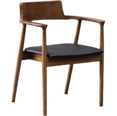 Solid Wood Upholstered Dining Chairs in Classical Nordic Style for Dining Room and Living Room