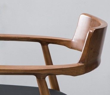 Solid Wood Upholstered Dining Chairs in Classical Nordic Style for Dining Room and Living Room