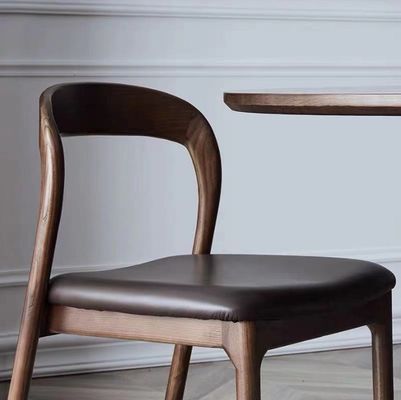 Modern Nordic Solid Wood Upholstered Restaurant Chair Dining Chairs with W48.5cm*D55.2cm*H77cm Dimensions