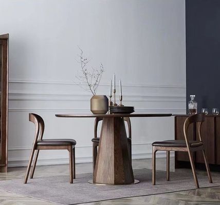 Modern Nordic Solid Wood Upholstered Restaurant Chair Dining Chairs with W48.5cm*D55.2cm*H77cm Dimensions