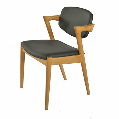 Wooden Commercial PU Leather Dining Chair for Hotel Coffee Shop Versatile and Functional