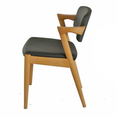 Wooden Commercial PU Leather Dining Chair for Hotel Coffee Shop Versatile and Functional