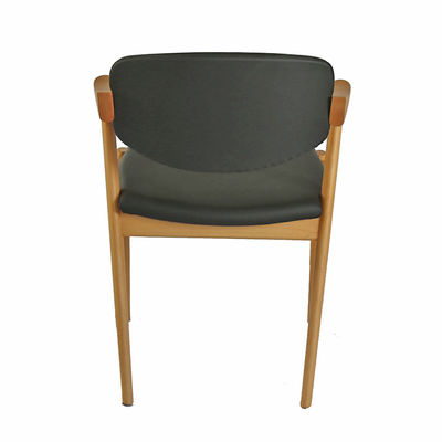 Wooden Commercial PU Leather Dining Chair for Hotel Coffee Shop Versatile and Functional