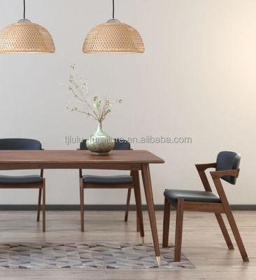Wooden Commercial PU Leather Dining Chair for Hotel Coffee Shop Versatile and Functional
