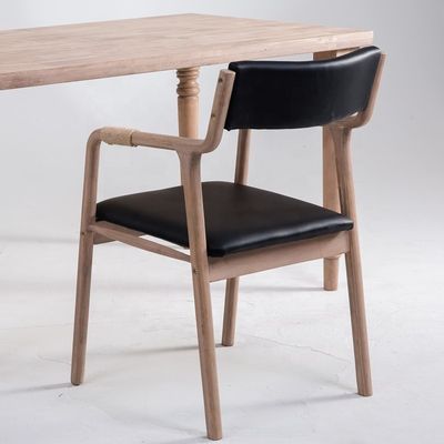 Dining Room Furniture Solid Wood Vintage Style Rope Decorated Dining Armchair
