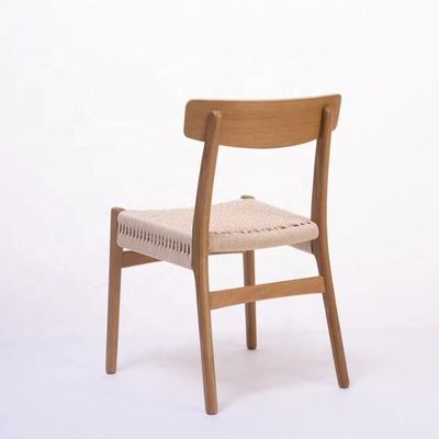 Classical Dining Room and Living Room Furniture Good Design Antique Oak Wood Wishbone Chairs with Rope Seat