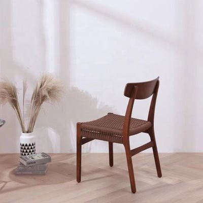 Classical Dining Room and Living Room Furniture Good Design Antique Oak Wood Wishbone Chairs with Rope Seat