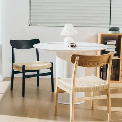 Classical Dining Room and Living Room Furniture Good Design Antique Oak Wood Wishbone Chairs with Rope Seat