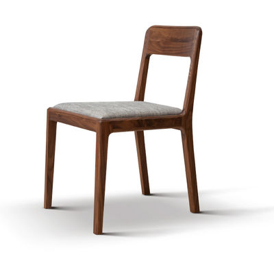 Wooden Dining Chair with Modern Nordic Home Design and Upholstered Seat