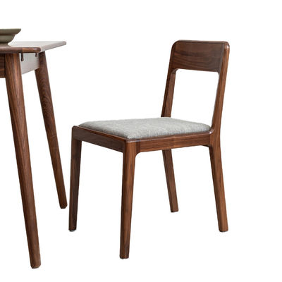 Wooden Dining Chair with Modern Nordic Home Design and Upholstered Seat