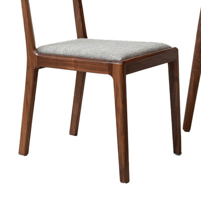 Wooden Dining Chair with Modern Nordic Home Design and Upholstered Seat
