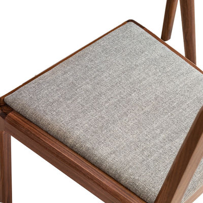 Wooden Dining Chair with Modern Nordic Home Design and Upholstered Seat