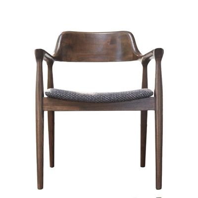 Dining Room Furniture Modern Black Leather Upholstered Wooden Material Dining Chair with Upholstery and Design